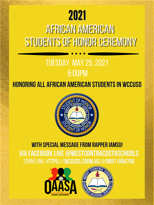 African American Student of Honors flyer